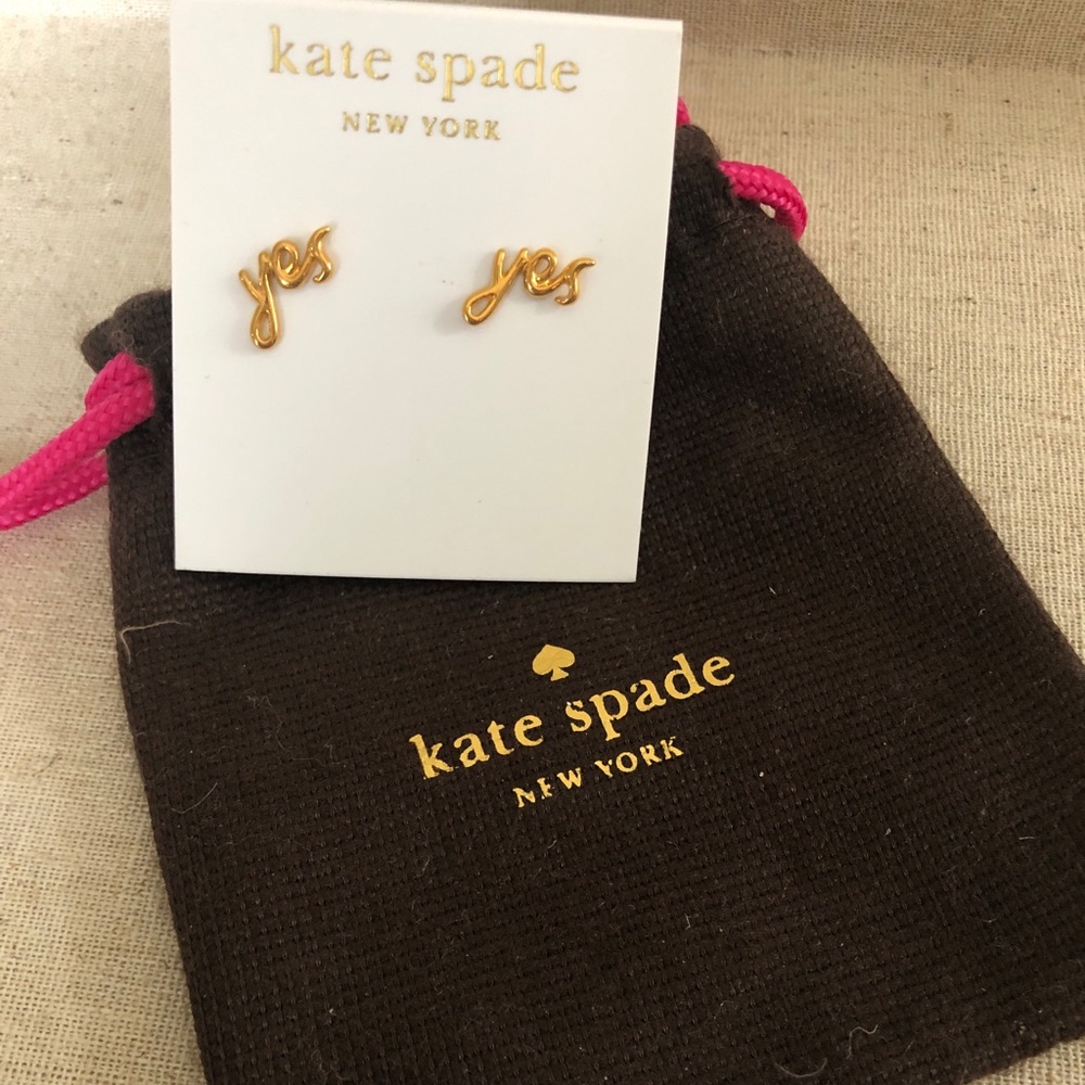 Kate Spade yes stud earrings
